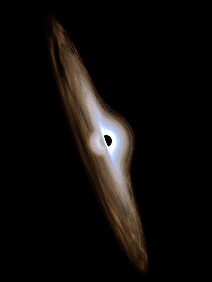 Black hole rendered in Digistar 7